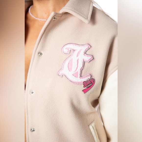 Juicy Couture Pink and Cream Varsity Jacket - Picture 5 of 7